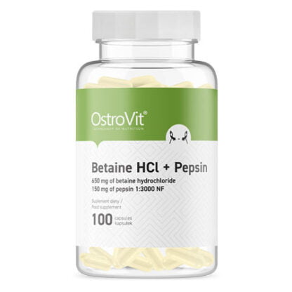 Köpa högkvalitativt Betain-HCL + Pepsin 100-kapslar kosttillskott - online