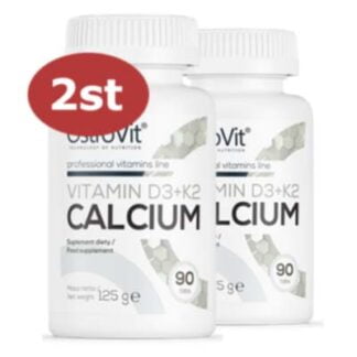 D-vitamin 2000IE + Vitamin-K2 + Kalcium 180-tabletter