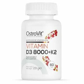 Vitamin-D3 8000IE + K2 60-tabletter