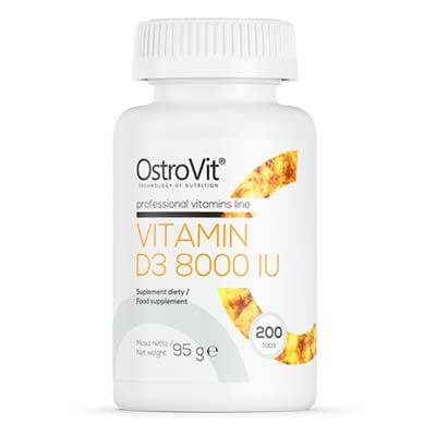Vitamin-D3 8000IE (D-vitamin 200ug) 200-tabletter