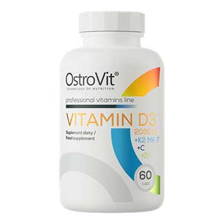Köpa högkvalitativt Vitamin-D3 + K2 + C + Zink 60-kapslar kosttillskott - online