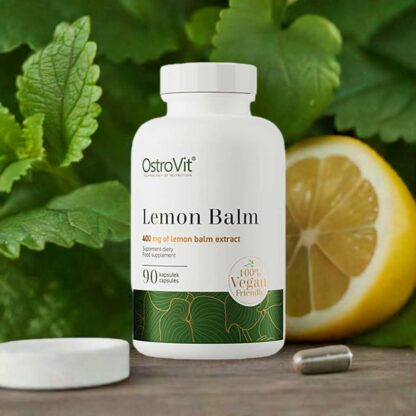 can of lemon balm capsules supplements