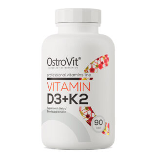 Vitamin-D3 + K2 (2000IE) 90 tabletter med vitamin kosttillskott. En bra sammansättning av D-vitamin och K2 med god upptagningsförmåga.