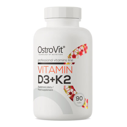 Vitamin-D3 + K2 (2000IE) 90 tabletter med vitamin kosttillskott. En bra sammansättning av D-vitamin och K2 med god upptagningsförmåga.
