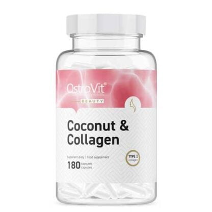 MCT-kokosolja + Kollagen (fisk-kollagen) + Vitamin-C 180-kapslar