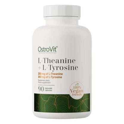 Köp L-Teanin 200mg + L-Tyrosin 300mg 90-kapslar - Ett högkvaletativt kosttillskott i HPMC (cellulosa) vegetabiliska kapslar.