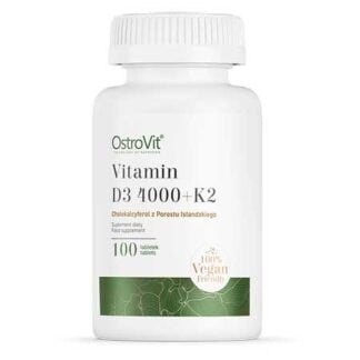 Vitamin-D3-4000ie Vegan + K2 100-tabletter